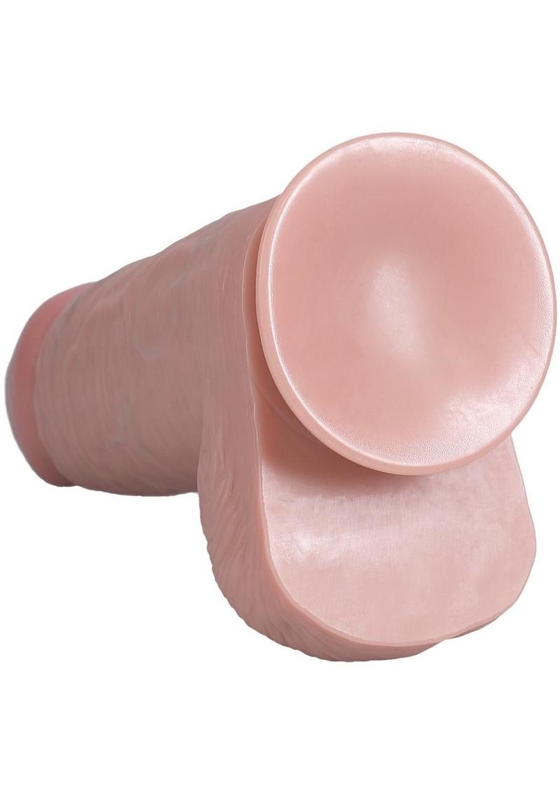 RealRock Ultra Realistic Skin Extra Thick with Balls 10in - Vanilla