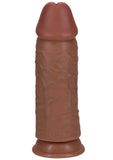 RealRock Ultra Realistic Skin Extra Thick Dildo 9in - Caramel