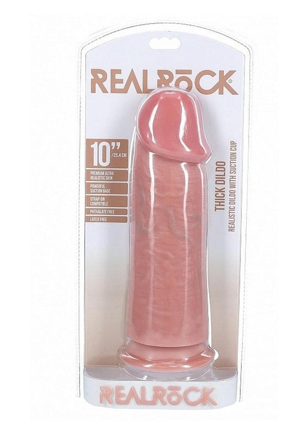 RealRock Ultra Realistic Skin Extra Thick Dildo 10in - Vanilla