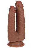 RealRock Ultra Realistic Skin Double Trouble 5in/6in - Caramel