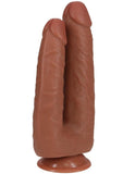 RealRock Ultra Realistic Skin Double Trouble 7in/8in - Caramel