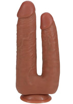 RealRock Ultra Realistic Skin Double Trouble 7in/8in - Caramel