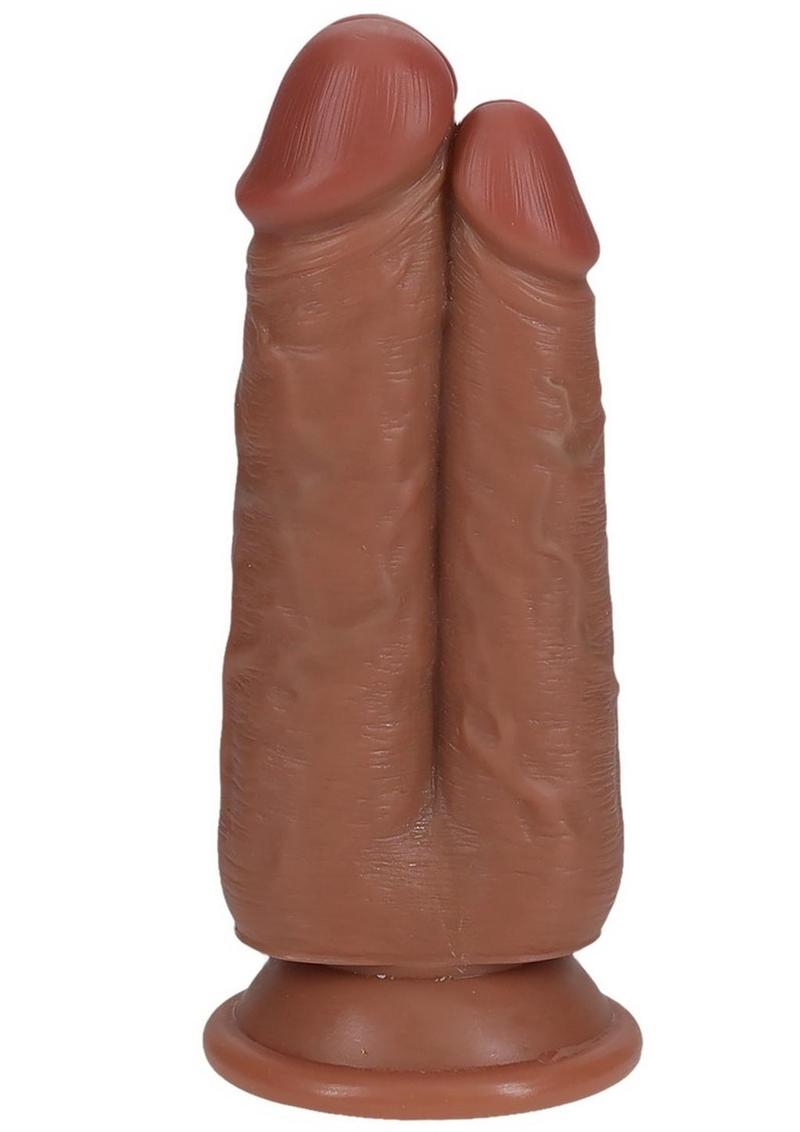 RealRock Ultra Realistic Skin Dual Penetration 5in/6in - Caramel