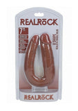 RealRock Ultra Realistic Skin U Shaped Dual Penetration 7in - Caramel
