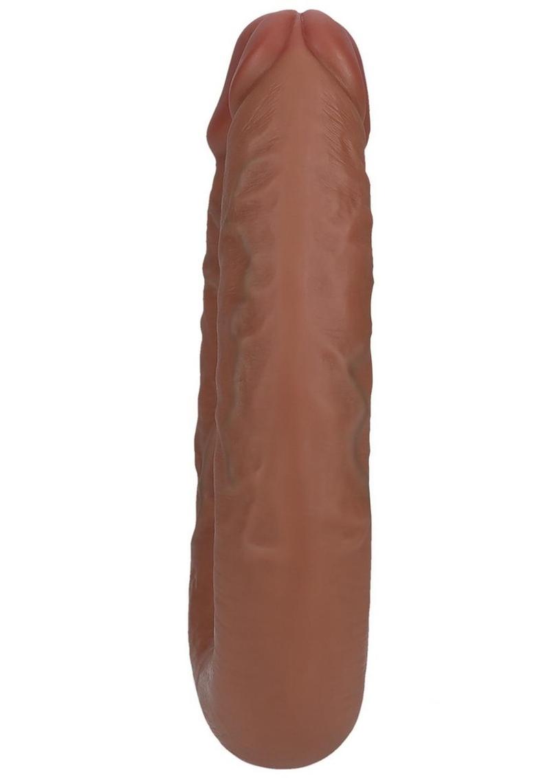 RealRock Ultra Realistic Skin U Shaped Dual Penetration 7in - Caramel