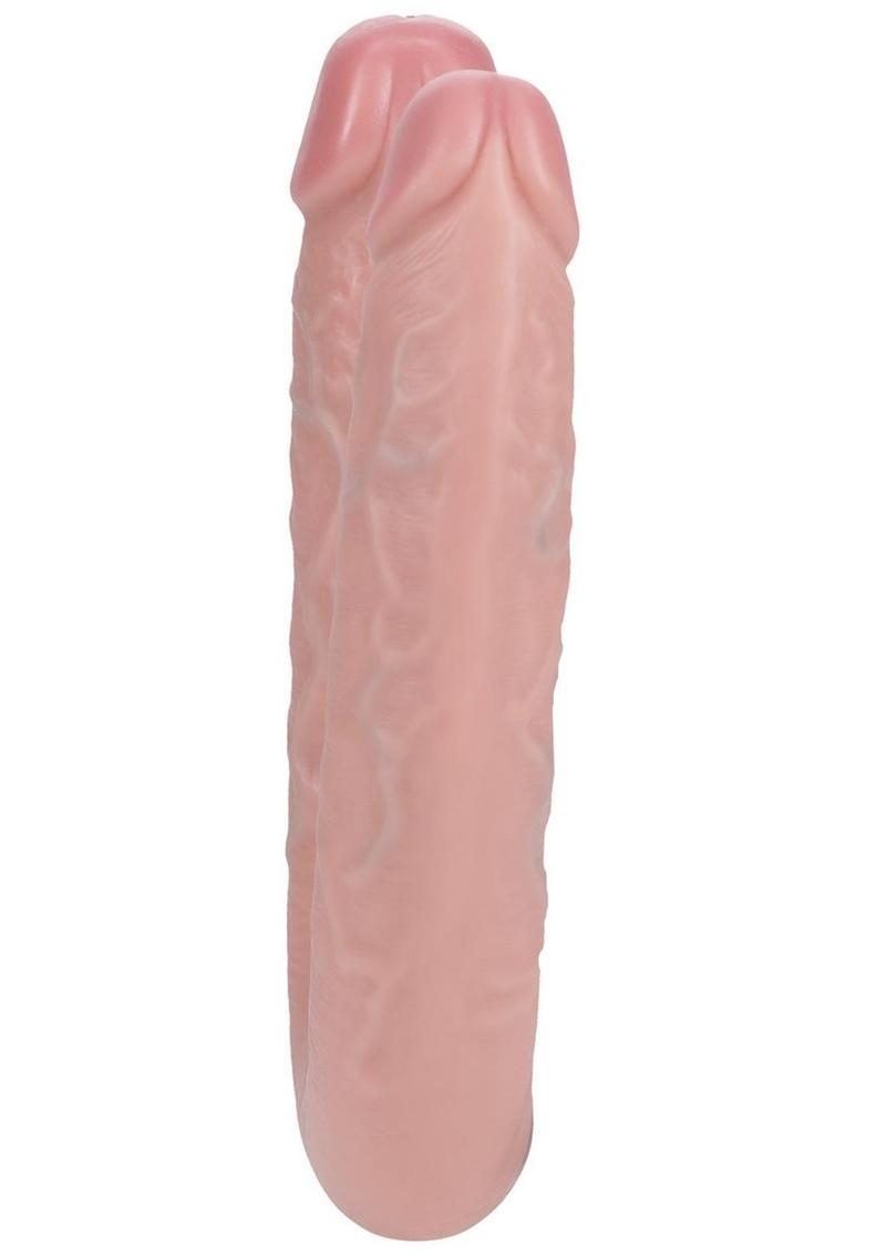 RealRock Ultra Realistic Skin U Shaped Double Dildo 9in - Vanilla