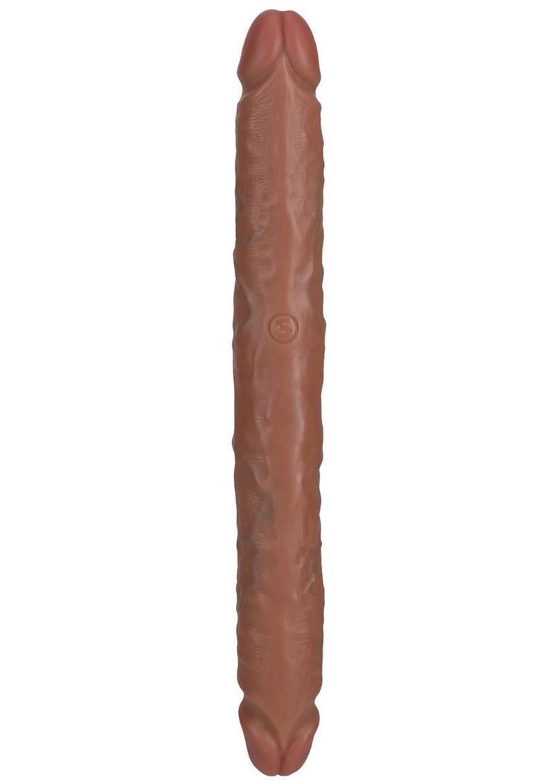 RealRock Realistic Skin Slim Double Ended Dong 12in - Tan