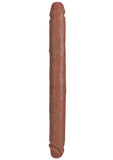 RealRock Realistic Skin Slim Double Ended Dong 14in - Caramel