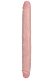 RealRock Realistic Skin Thick Double Ended Dong 14in - Vanilla