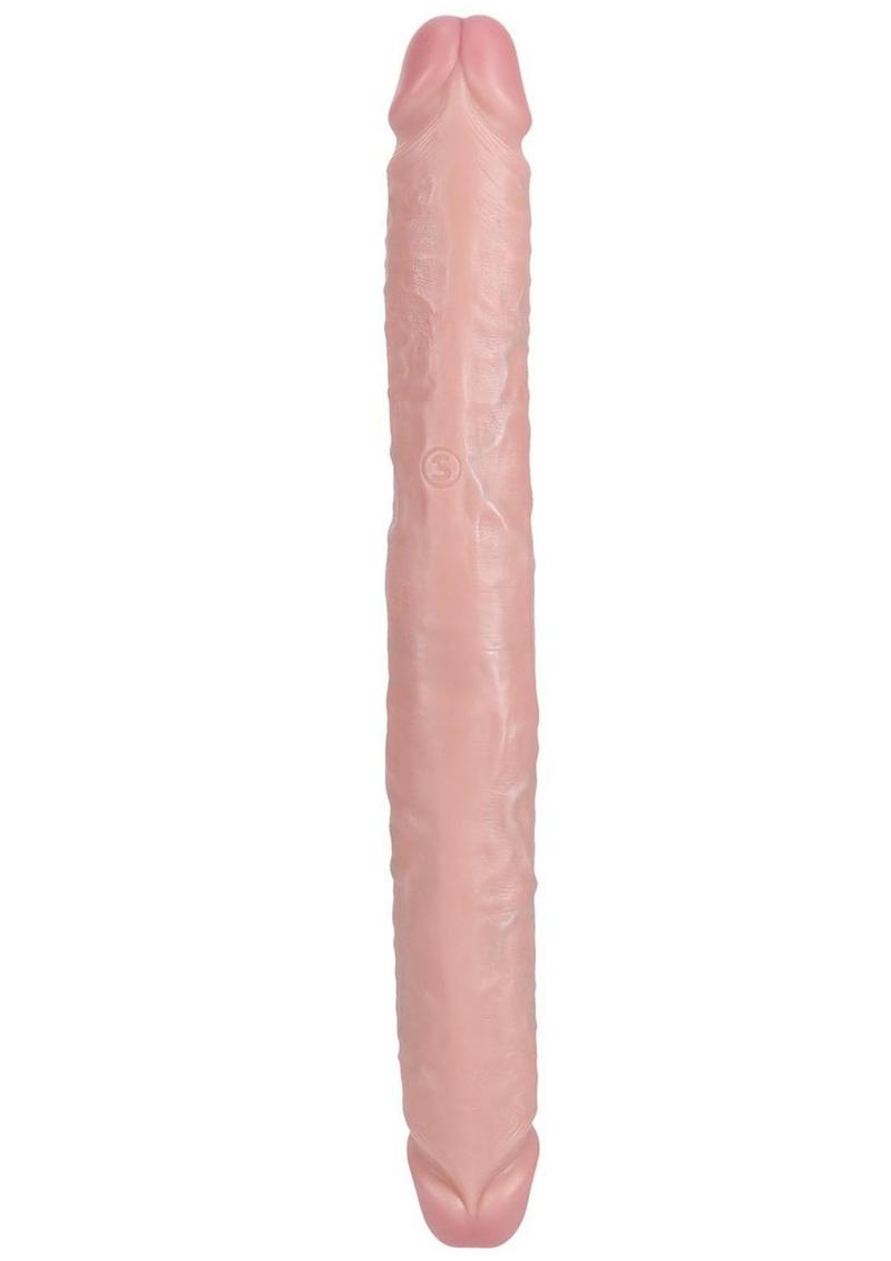 RealRock Realistic Skin Thick Double Ended Dong 14in - Vanilla