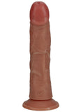 RealRock Vibrating Cock Regular Curved 8in - Caramel