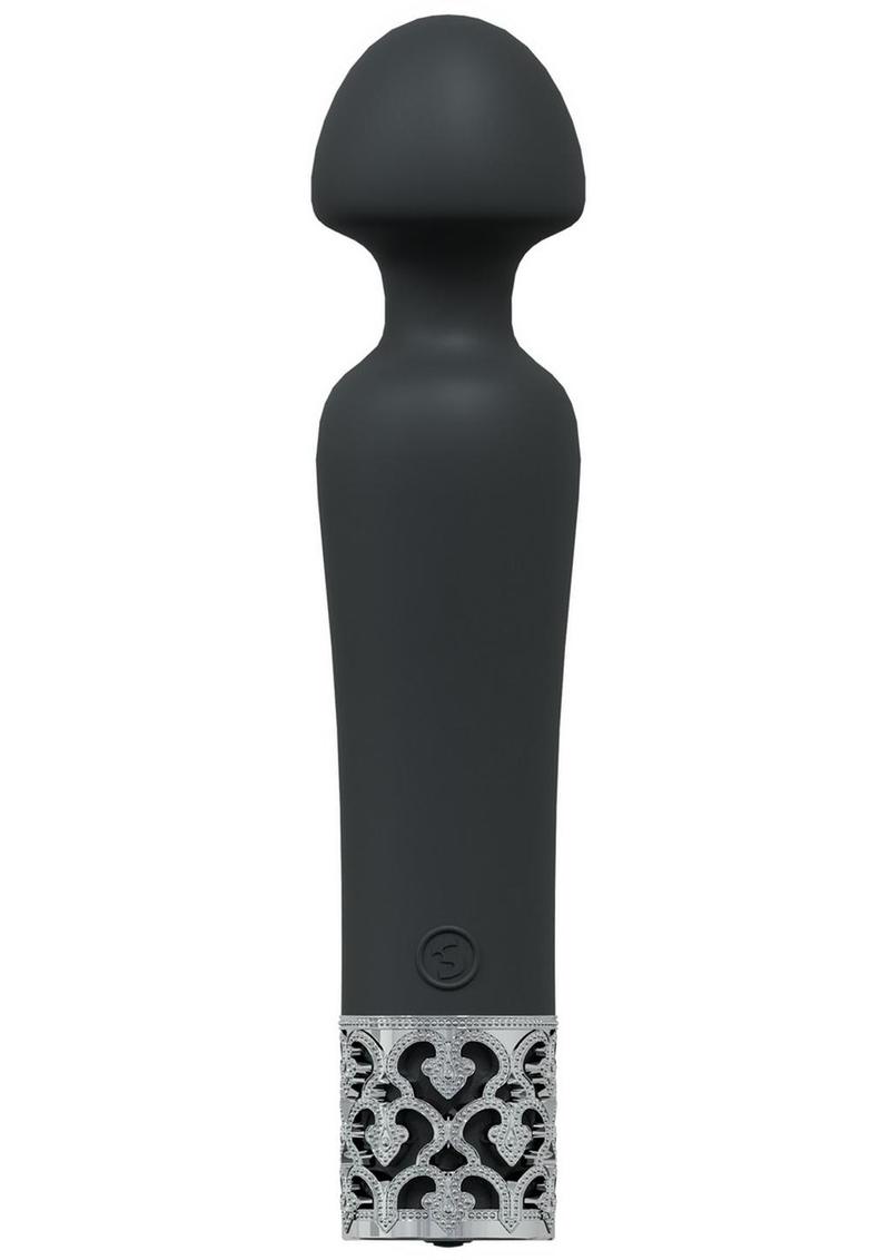 Royal Gems Scepter Silicone Rechargeable Wand - Black