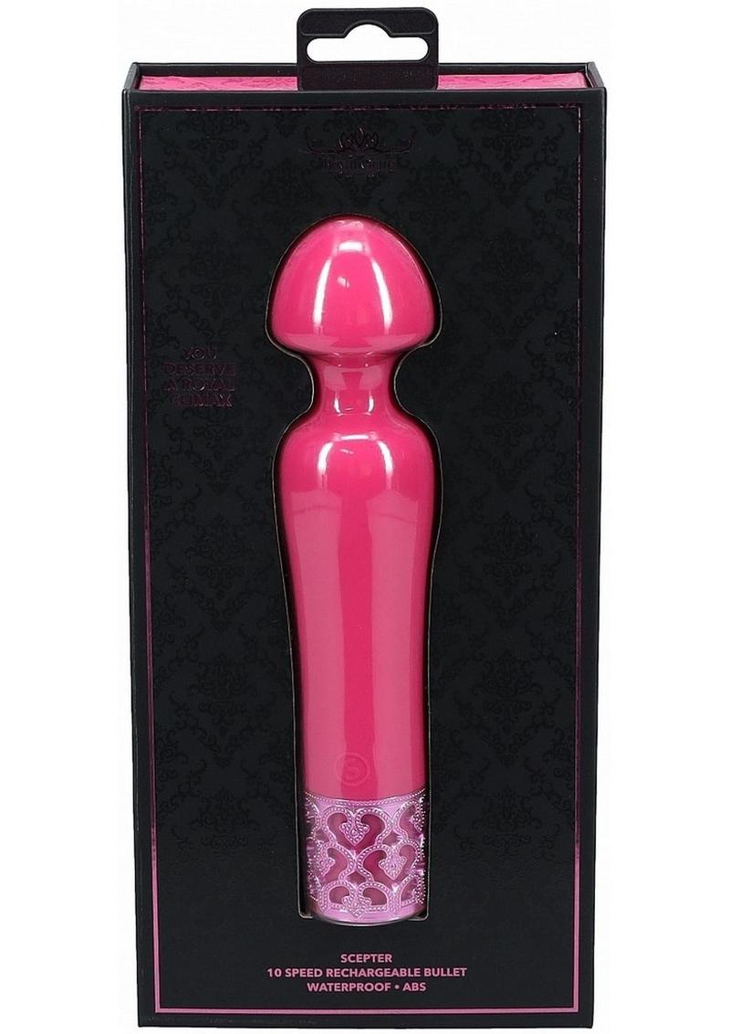 Royal Gems Scepter Silicone Rechargeable Wand - Pink
