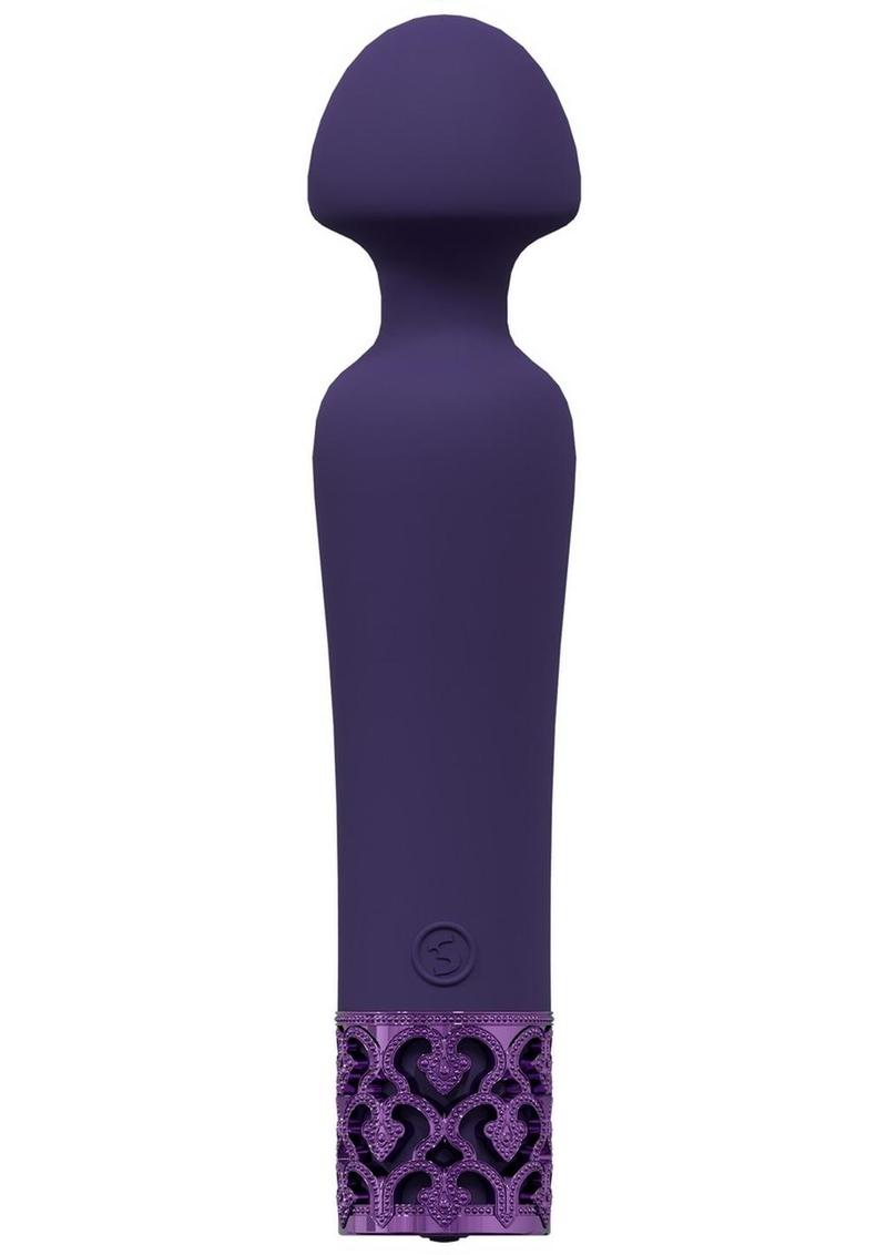 Royal Gems Scepter Silicone Rechargeable Wand - Purple