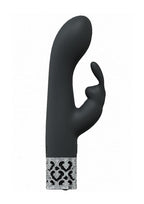Royal Gems Royal Rabbit Rechargeable Silicone Vibrator - Black