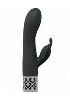 Royal Gems Monarch Rechargeable Silicone Rabbit Vibrator - Black