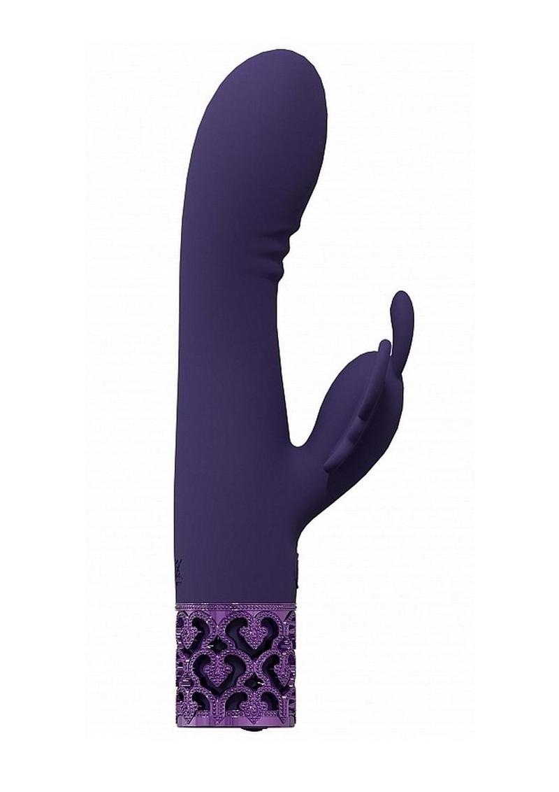 Royal Gems Monarch Rechargeable Silicone Rabbit Vibrator - Purple