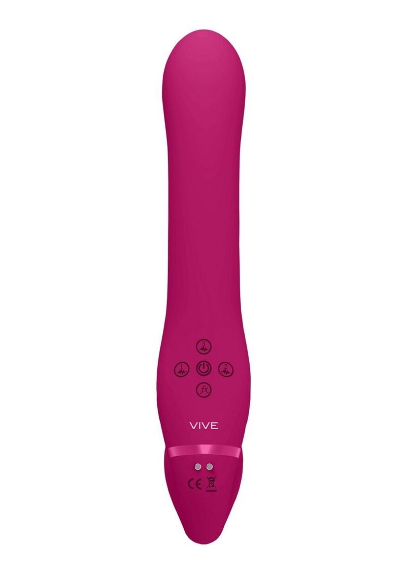 Vive AI Rechargeable Silicone Dual Motor Strapless Strap-On - Pink