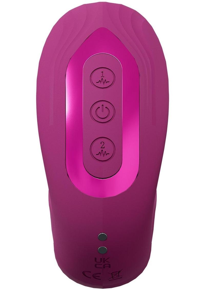 Vive YUNA Rechargeable Silicone Triple Motor Air Wave Vibrator with G-Spot Flapping Stimulation Vibrator - Pink