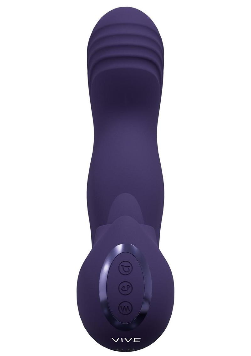 Vive YUMI Rechargeable Silicone Triple Motor G-Spot Finger Motion Vibrator - Purple