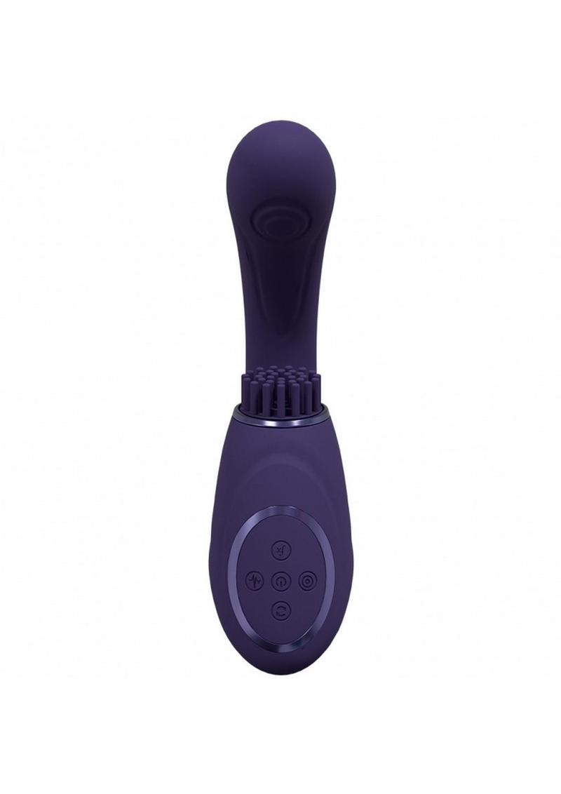 Vive GEN Rechargeable Silicone Triple Motor G-Spot Vibrator with Pulse Wave - Purple