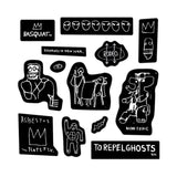 Basquiat in Black & White - Sheet of 13 Kiss-Cut Stickers