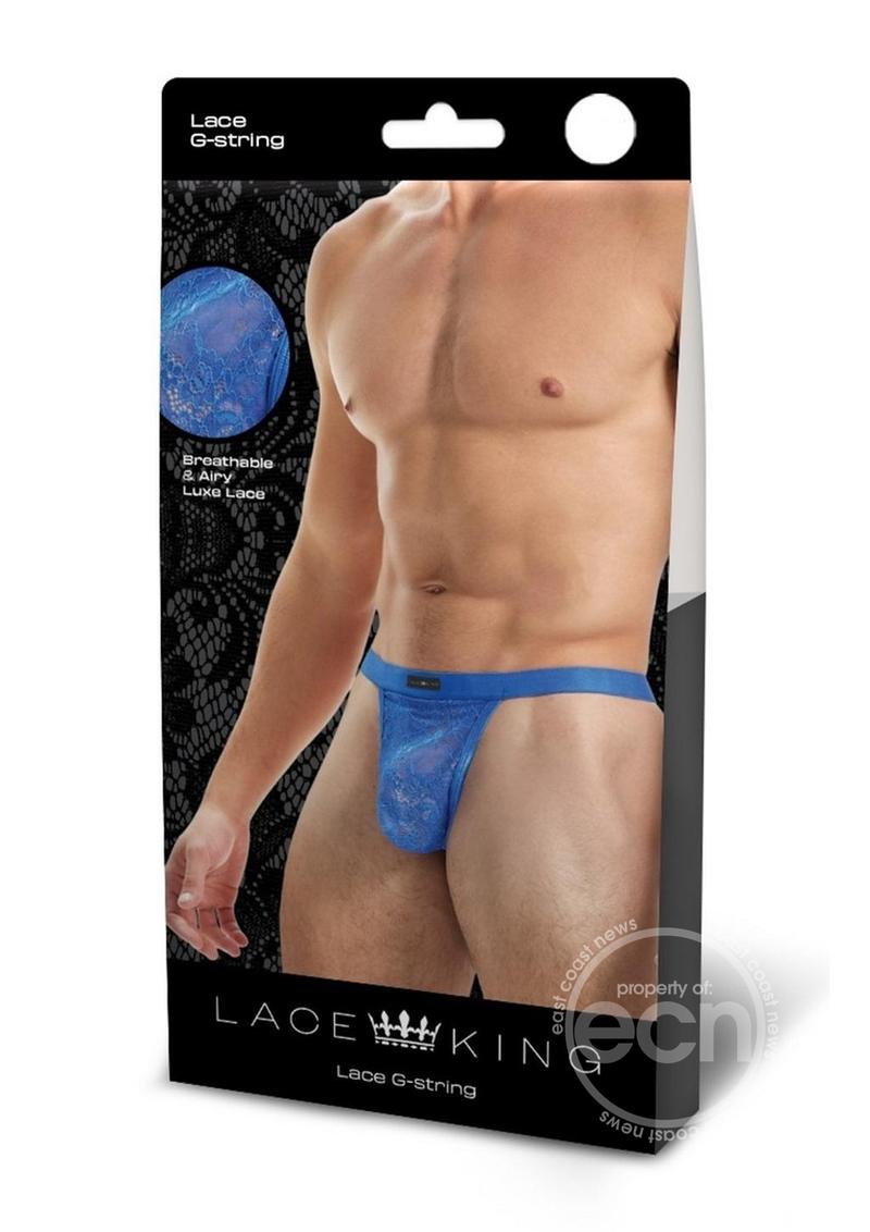Lace King Lace G-String Blue