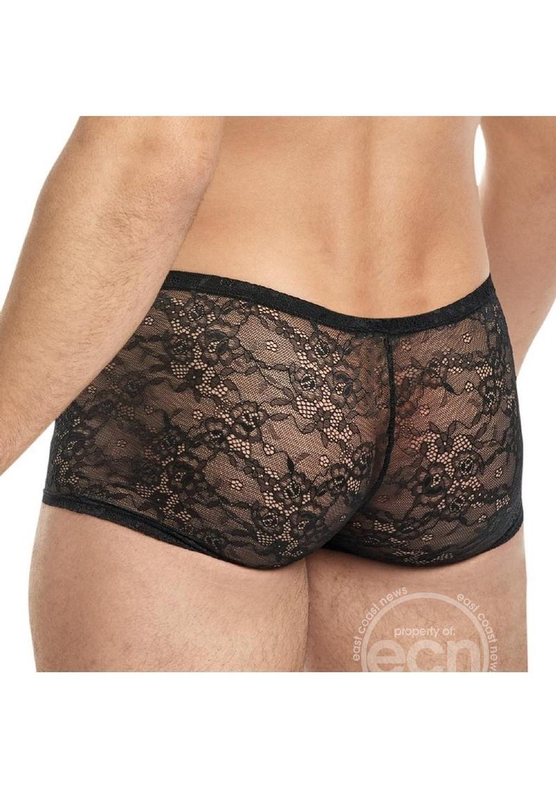 Lace King Lace Boxers Black