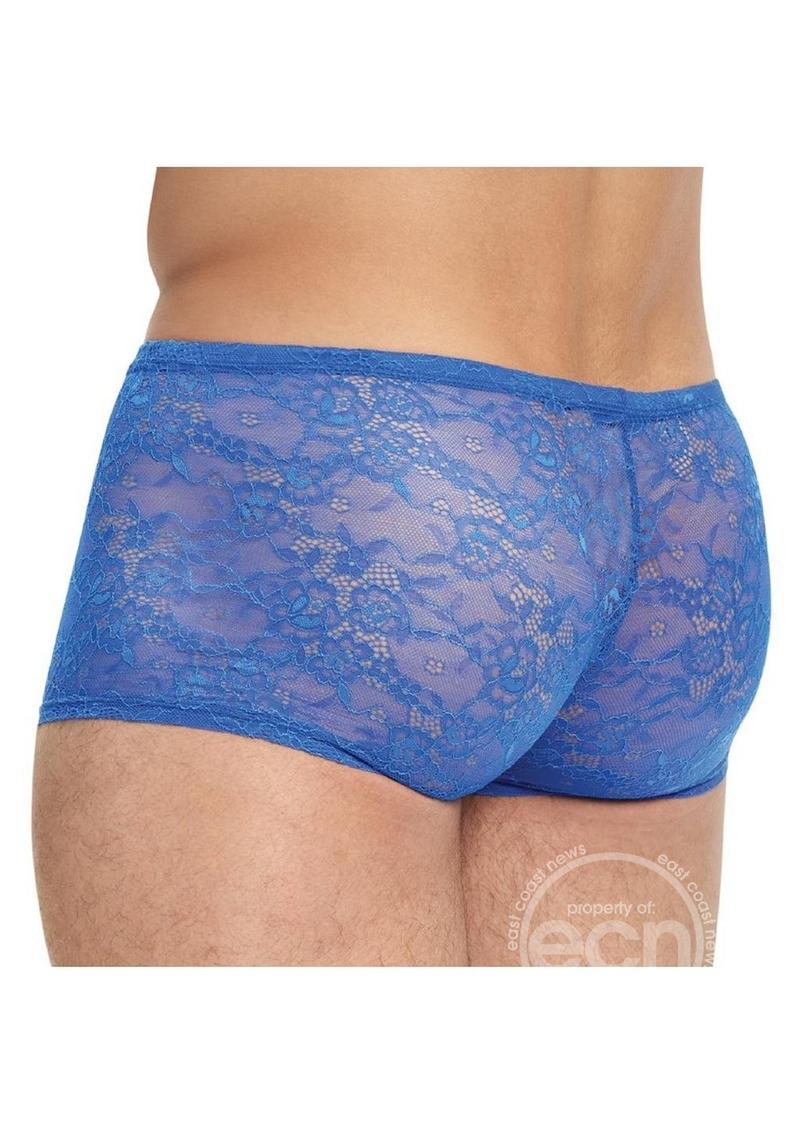 Lace King Lace Boxers Blue