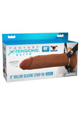 Fantasy X-Tensions Elite Silicone Dual Density Hollow Strap-On 8in - Caramel