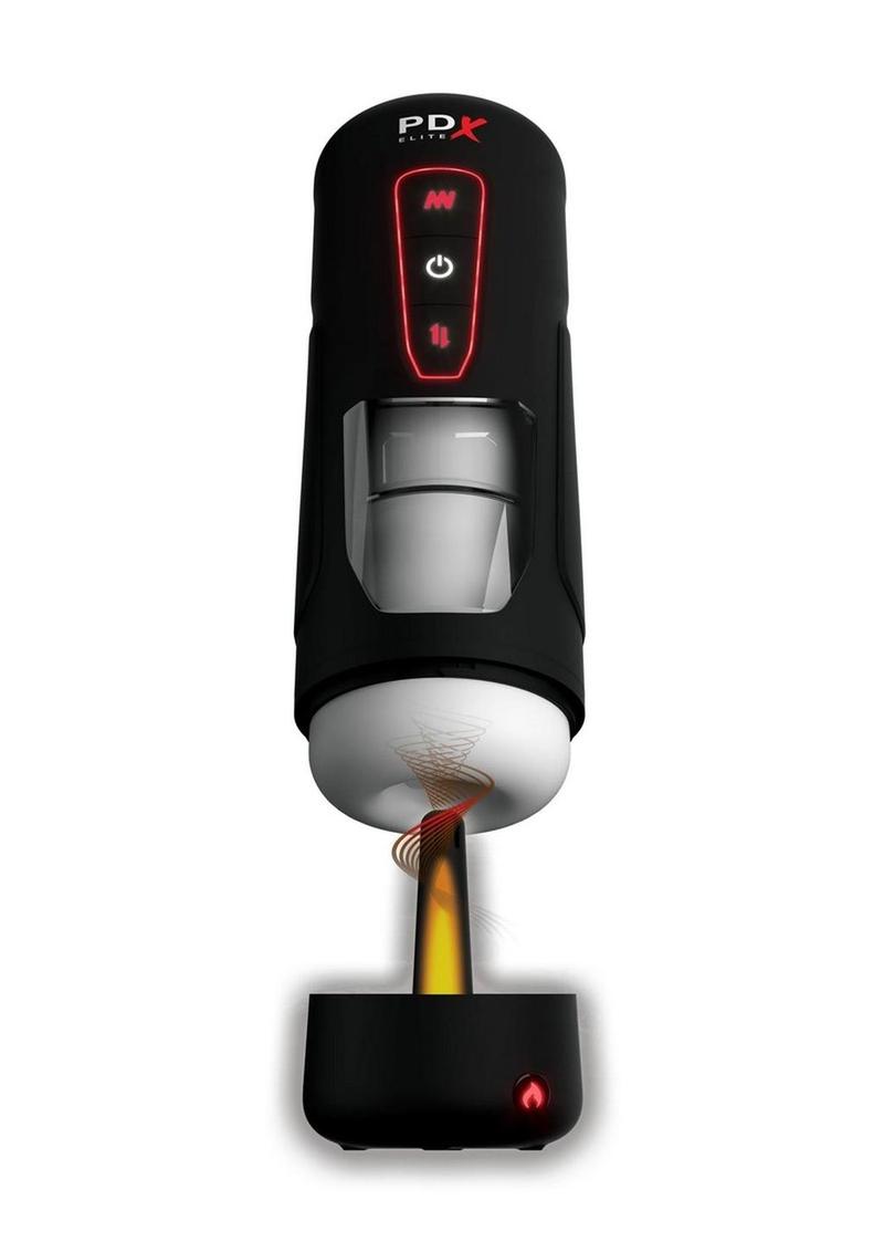 PDX Elite Milk Me Hotter Rechargeable Stroker - Black