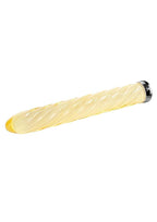 Playboy Twist of Fate Rechargeable Glass Twirling Vibrator - Yellow