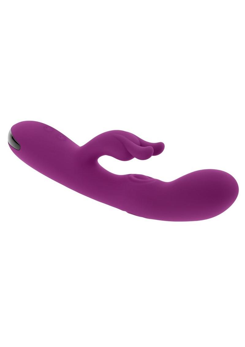 Playboy Busy Bunny Rechargeable Silicone Rabbit Vibrator - Purple
