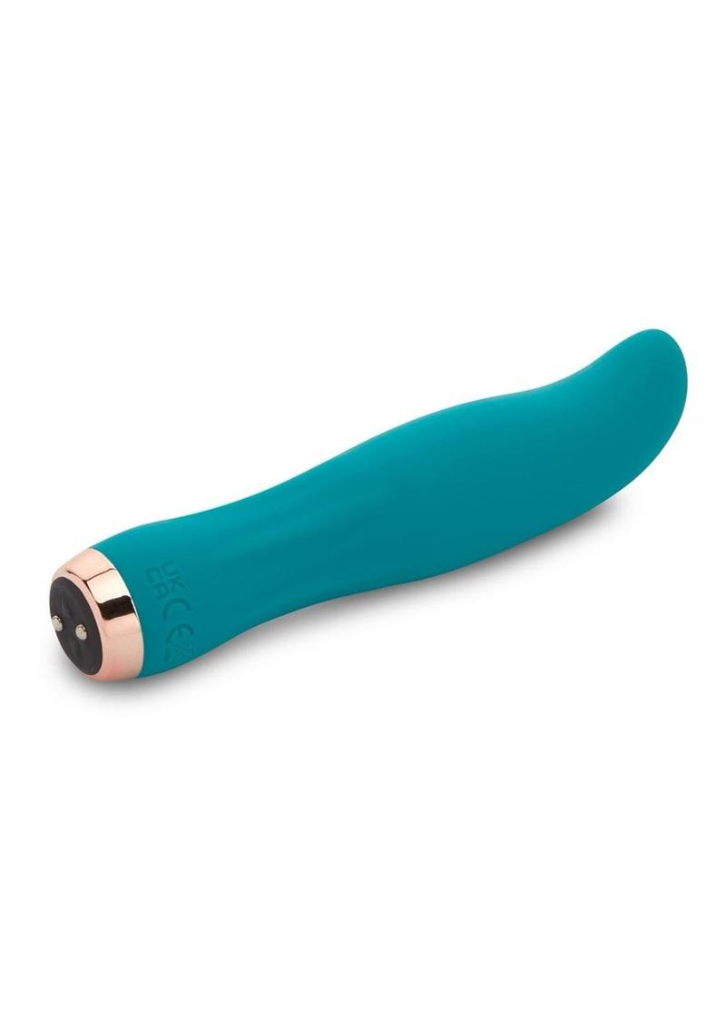 Nu Sensuelle Bella Velvet Touch with Turbo Rechargeable Silicone Vibrator - Green/Rose Gold