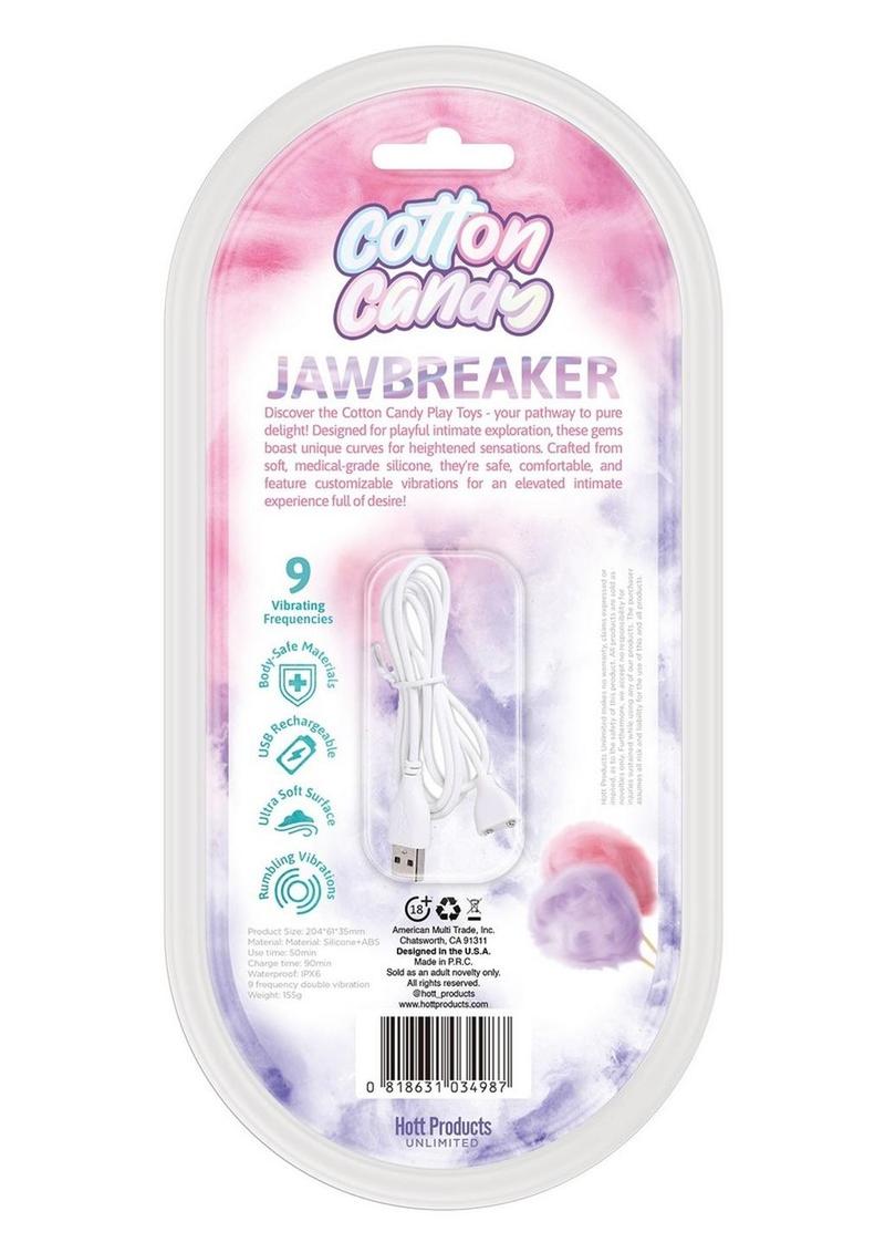 Cotton Candy Jawbreaker Rechargeable Silicone Rabbit Vibrator With Clitoral Stimulator - Fuschia/Aqua