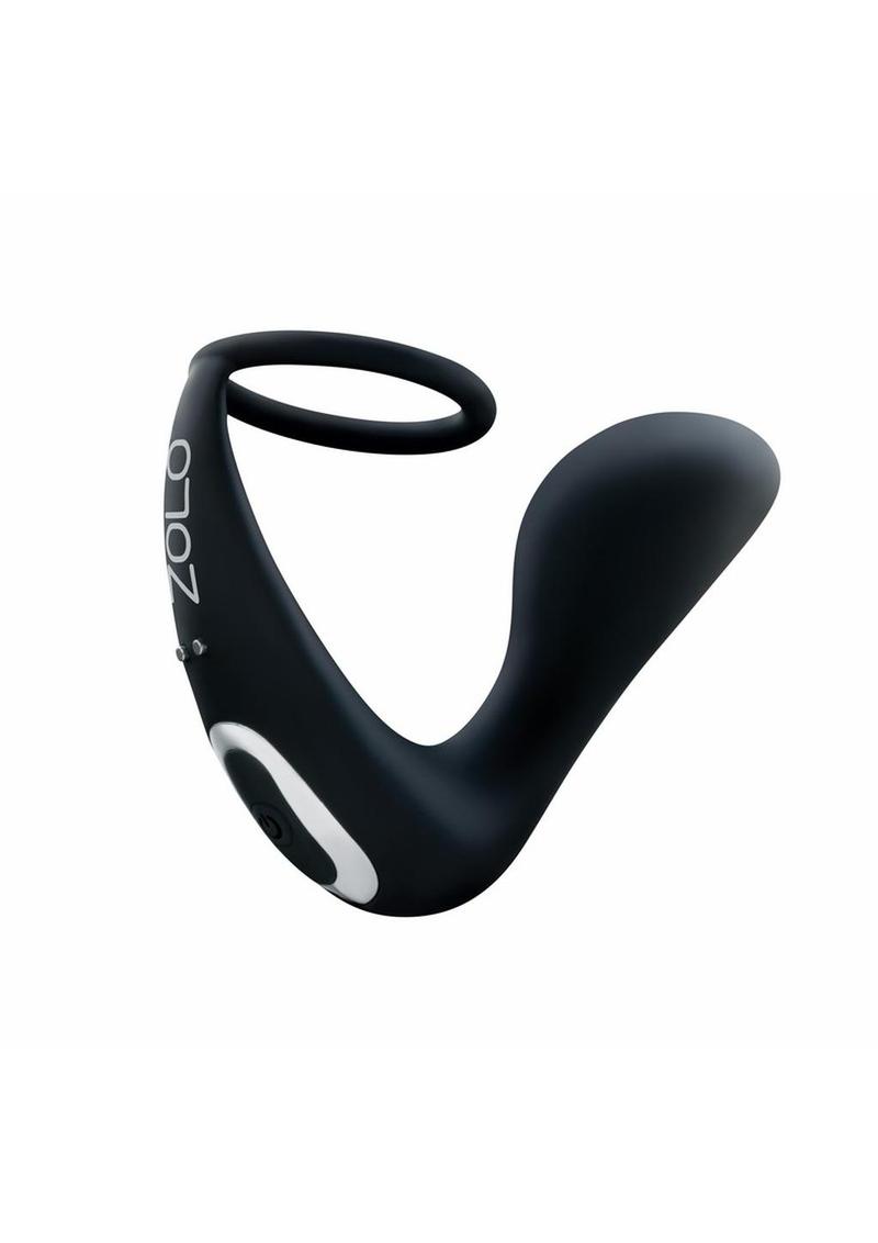 Zolo Black Thumb Silicone Rechargeable Prostate Massager - Black