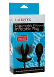 Anal Toys Expandable Silicone Inflatable Plug - Black