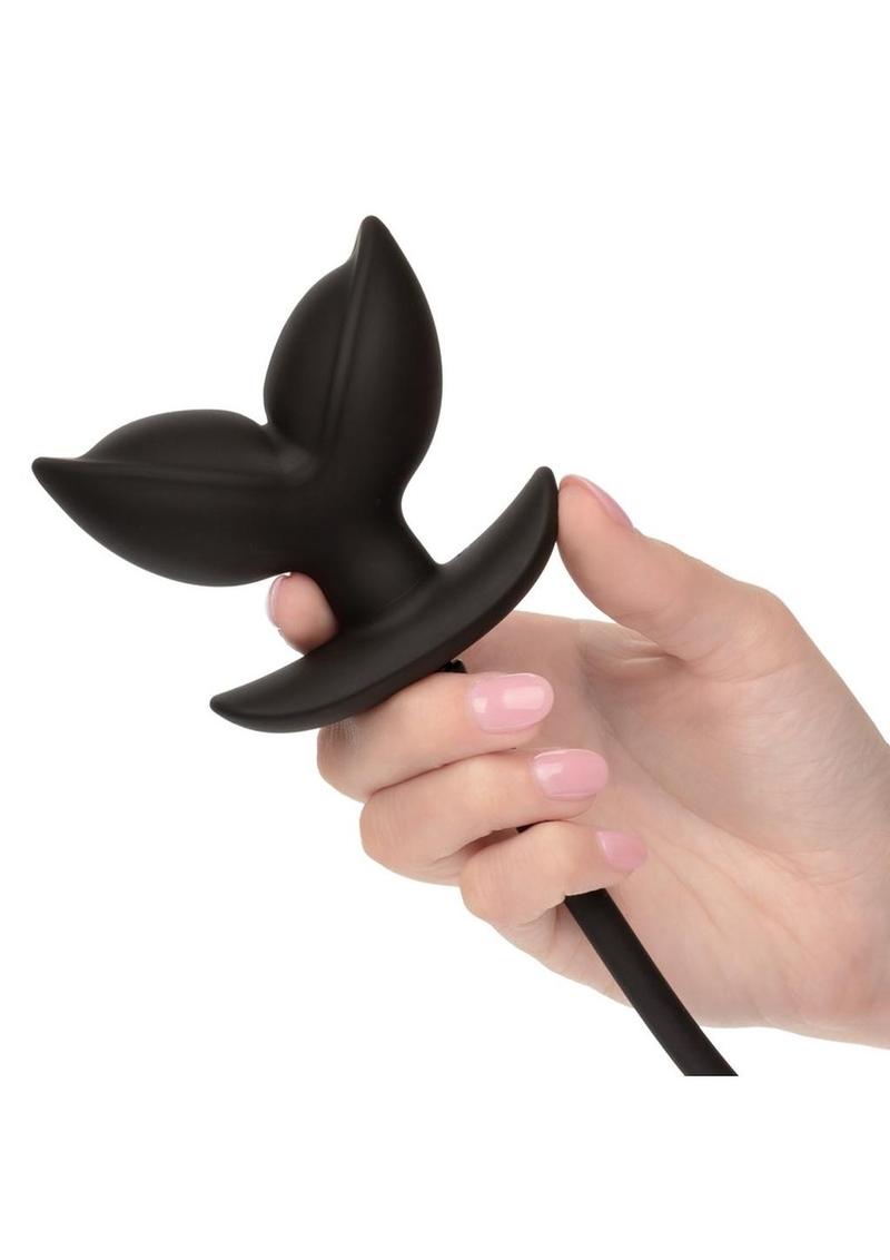 Anal Toys Expandable Silicone Inflatable Plug - Black