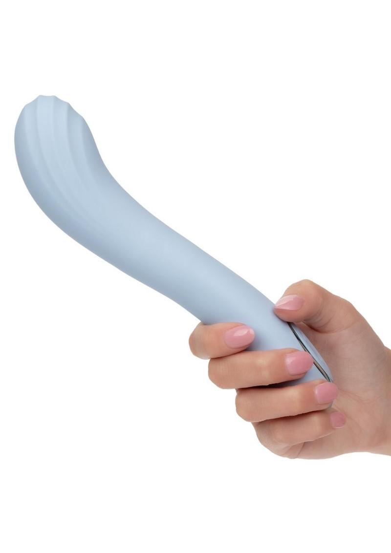 Azure Collection Contoured G Rechargeable Silicone Vibrator - Blue