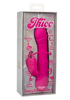Thicc Chubby Rotating Rechargeable Silicone Butterfly Rabbit Vibrator - Purple