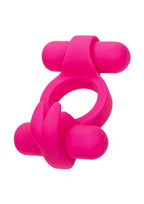 Couple's Enhancers Silicone Rechargeable Rockin' Rabbit Cock Ring - Pink