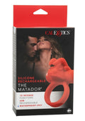 Couple's Enhancers Silicone Rechargeable The Matador Cock Ring - Red