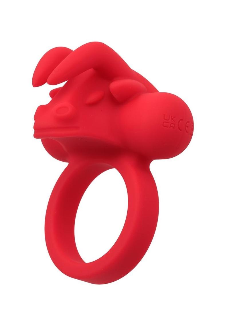 Couple's Enhancers Silicone Rechargeable The Matador Cock Ring - Red