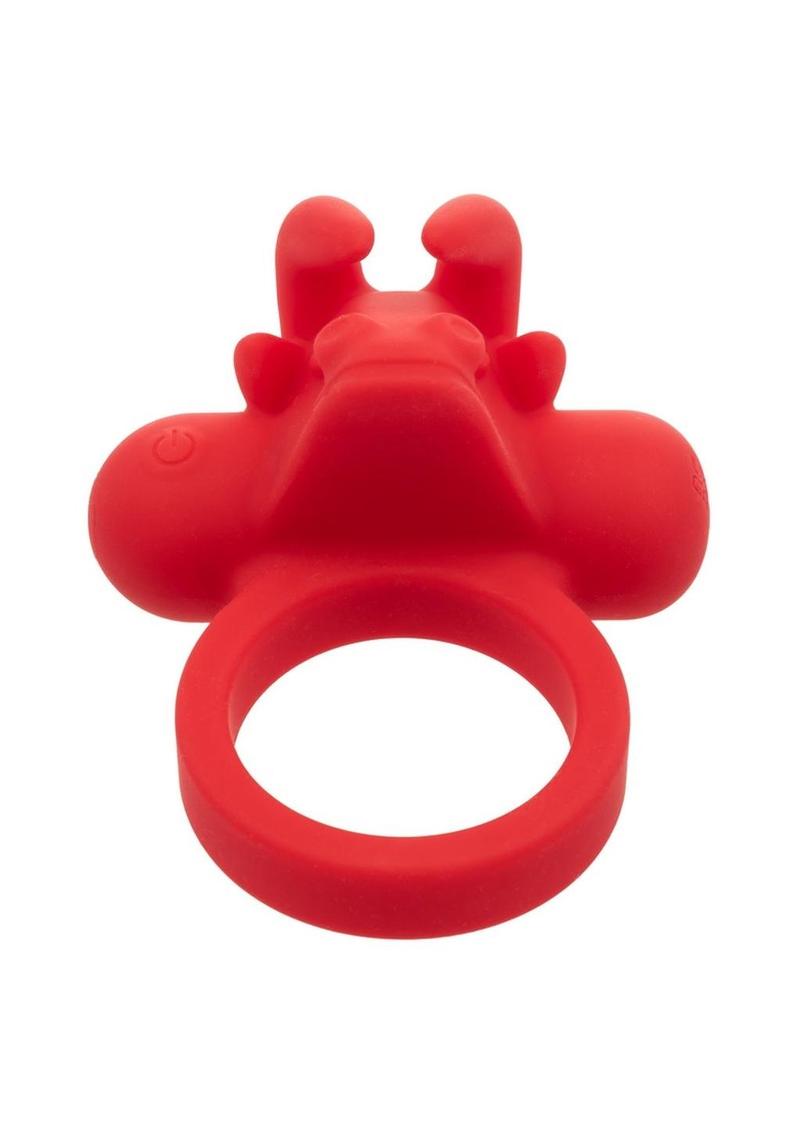 Couple's Enhancers Silicone Rechargeable The Matador Cock Ring - Red