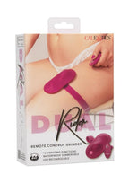 Dual Rider Grinder Rechargeable Silicone Vibrator with Remote Control - Red