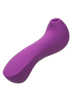 Couture Collection Dual Pleasure Wand Rechargeable Silicone Clitoral Massager - Purple