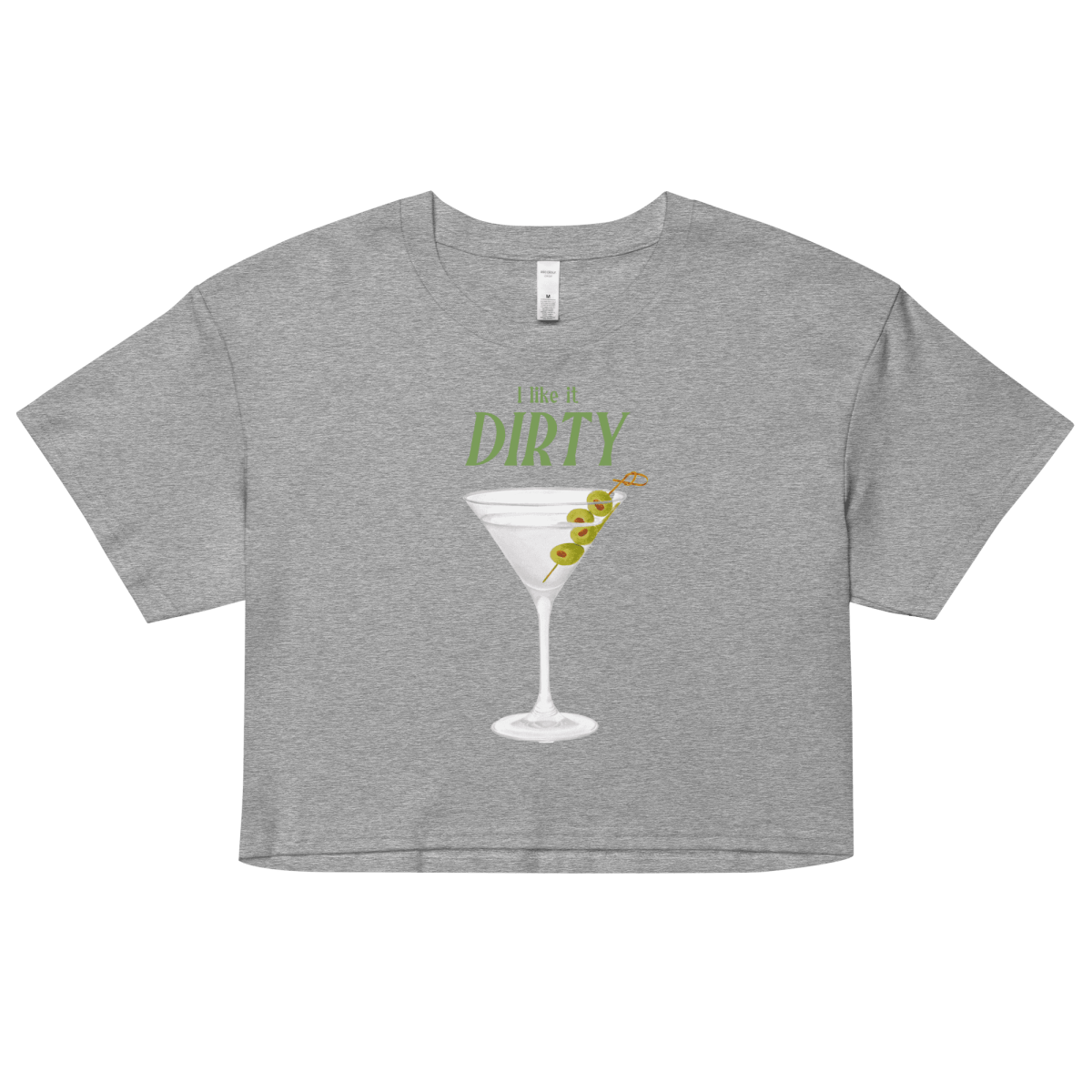 I Like It Dirty Martini Crop Top