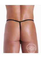 Fundies Hundcuff G-String With Toy Handcuffs - O/S - Black