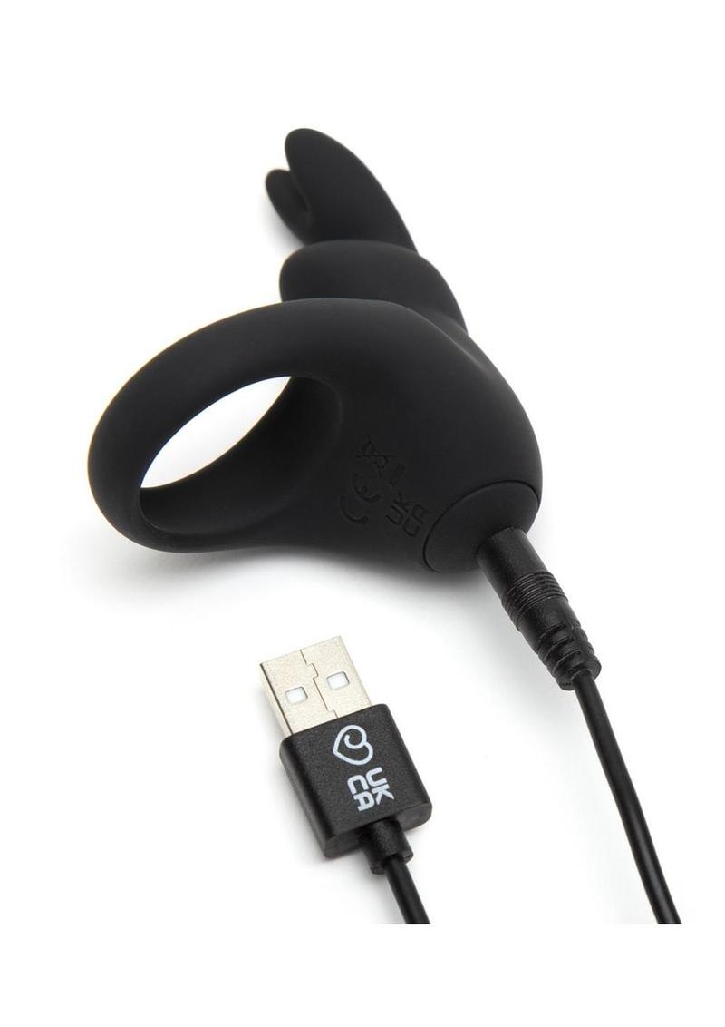 Happy Rabbit Rechargeable Silicone Cock Ring - Black