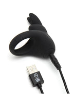 Happy Rabbit Rechargeable Silicone Cock Ring - Black